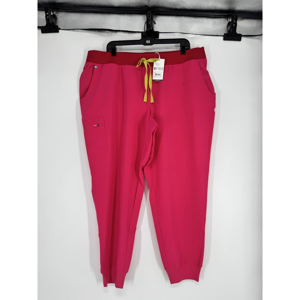 FIGS Technical Collection Zamora Scrub Joggers Pants Cargo Womens 3XL Hot Pink